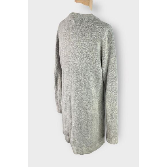 Daytrip Women’s L Zip-Up Long Cardigan with Slant Zip Side Pockets Gray - Picture 5 of 10